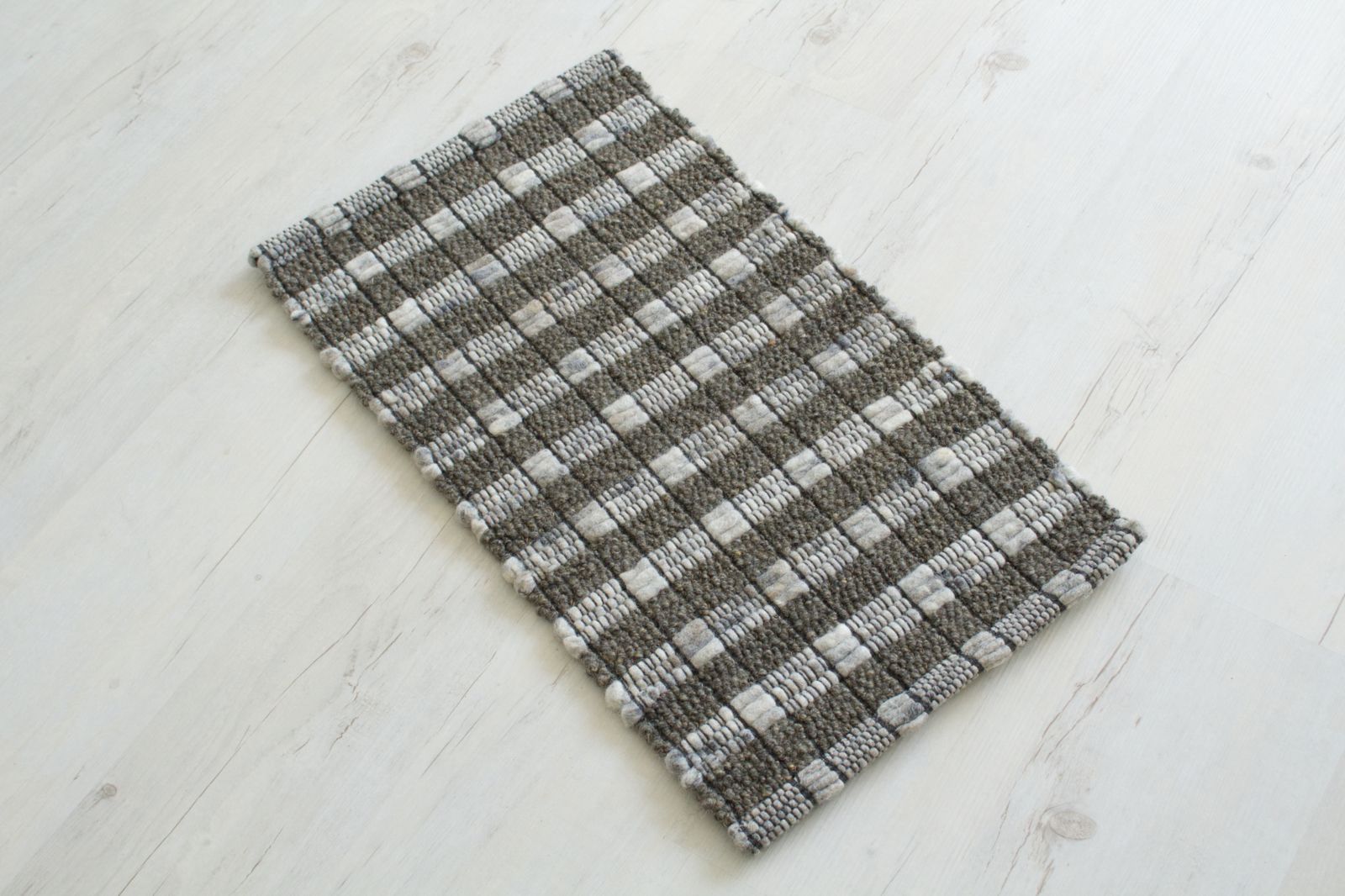 Pogo 60 X 40 Cm Handgewebter Teppich Beige Braun Meliert