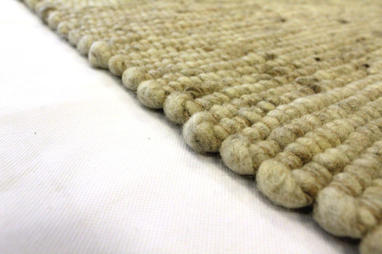 Pogo Handgewebter Teppich Sandfarben Meliert 60 X 90 Cm Turmatte