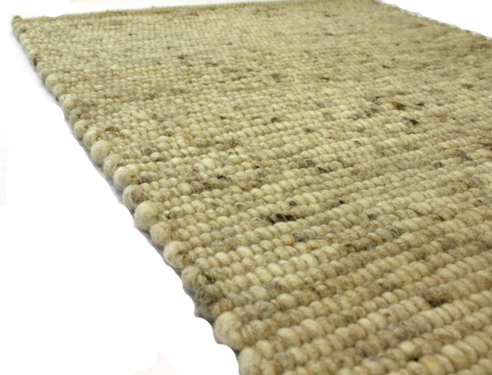 Pogo Handgewebter Teppich Sandfarben Meliert 60 X 90 Cm Turmatte